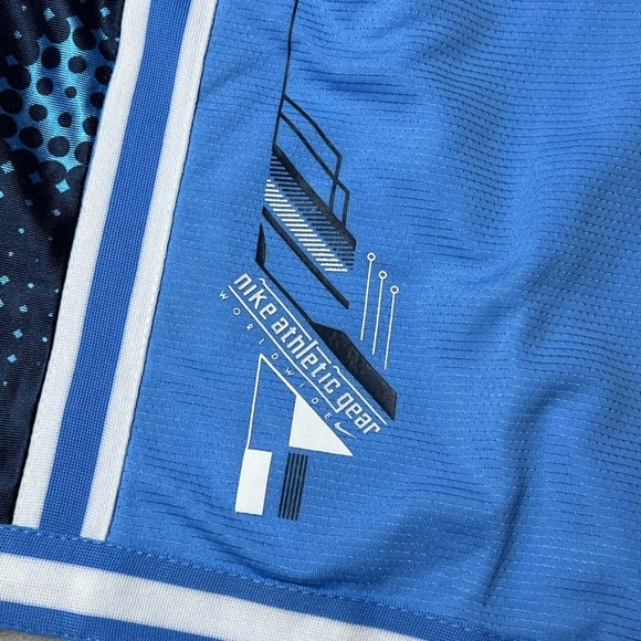 NWT Nike XL Blue Mesh Basketball Retro Camo Performance Shorts Athletic $65 - Picture 2 of 11